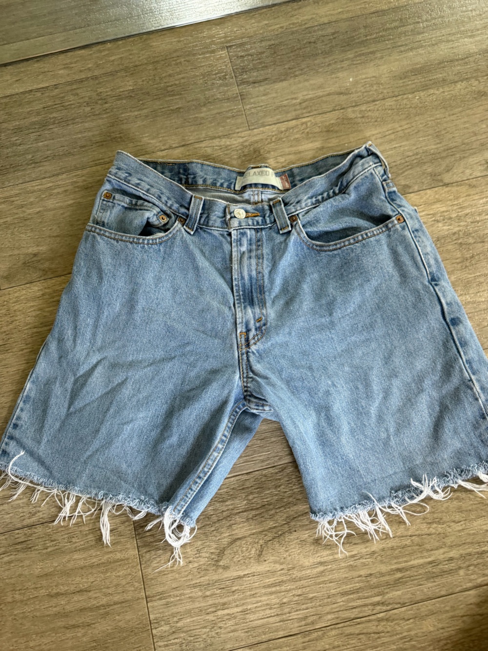 Levi's Faded Light Blue Denim Shorts